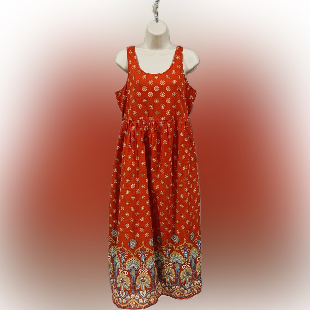 April Cornell Red Floral Dress